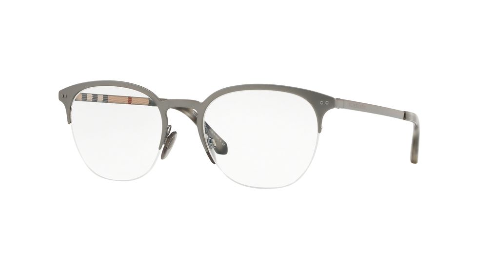 Burberry BE1327 Prescription Eyeglasses, 53mm, Gunmetal / Matte Gunmetal, BE1327-1273-53-SV