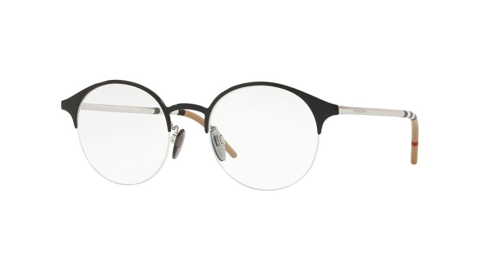Burberry BE1328 Bifocal Prescription Eyeglasses, 51mm, Black/Silver, BE1328-1276-51-BI