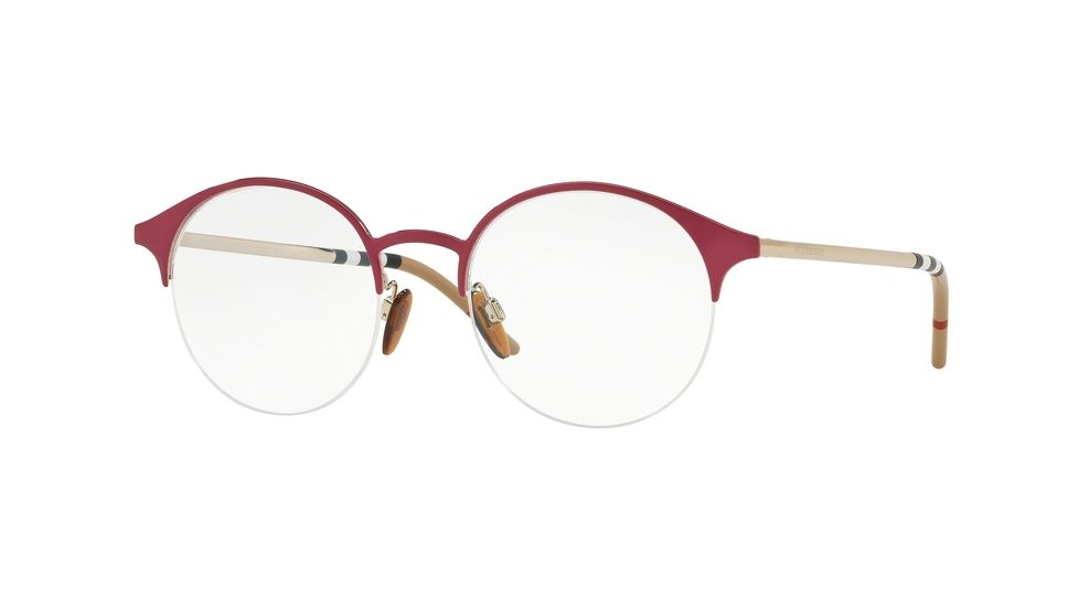 Burberry BE1328 Bifocal Prescription Eyeglasses 1278-51 - Bordeaux/light Gold Frame