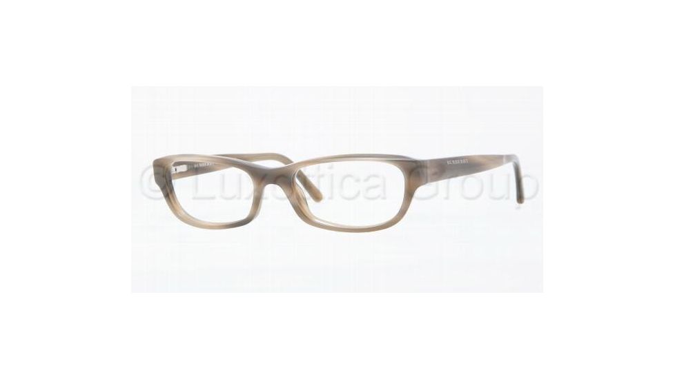 Burberry BE2096 Single Vision Prescription Eyewear 3226-5117 - Striped Horn 