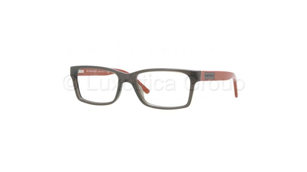 Burberry BE2108 Progressive Prescription Eyeglasses 3301-5216 - Striped Gray Demo Lens Frame