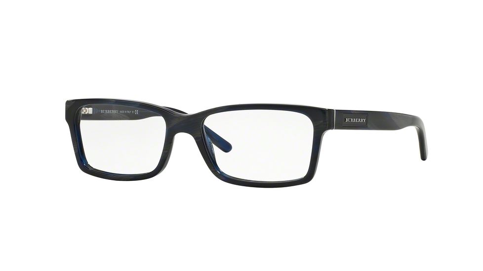 Burberry BE2108 Progressive Prescription Eyeglasses 3419-54 - Blue Horn Frame