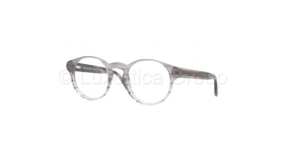Burberry BE2115 Single Vision Prescription Eyeglasses 3328-4621 - Striped Blue Frame