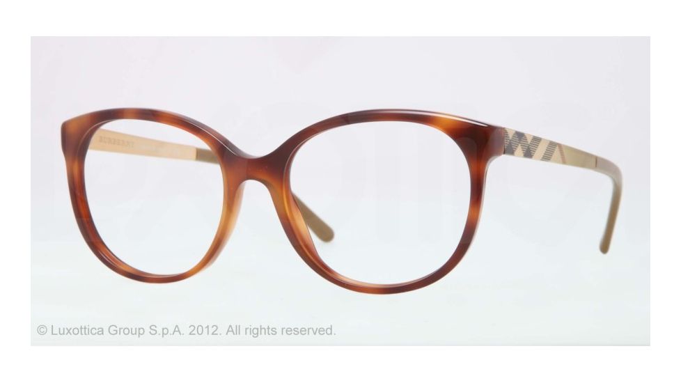 Burberry BE2142 Bifocal Prescription Eyeglasses 3316-51 - Havana Frame, Demo Lens Lenses
