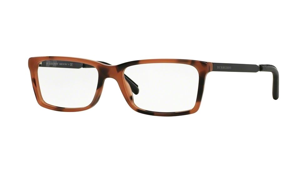 Burberry BE2159Q Bifocal Prescription Eyeglasses 3518-52 - Spotted Amber Frame