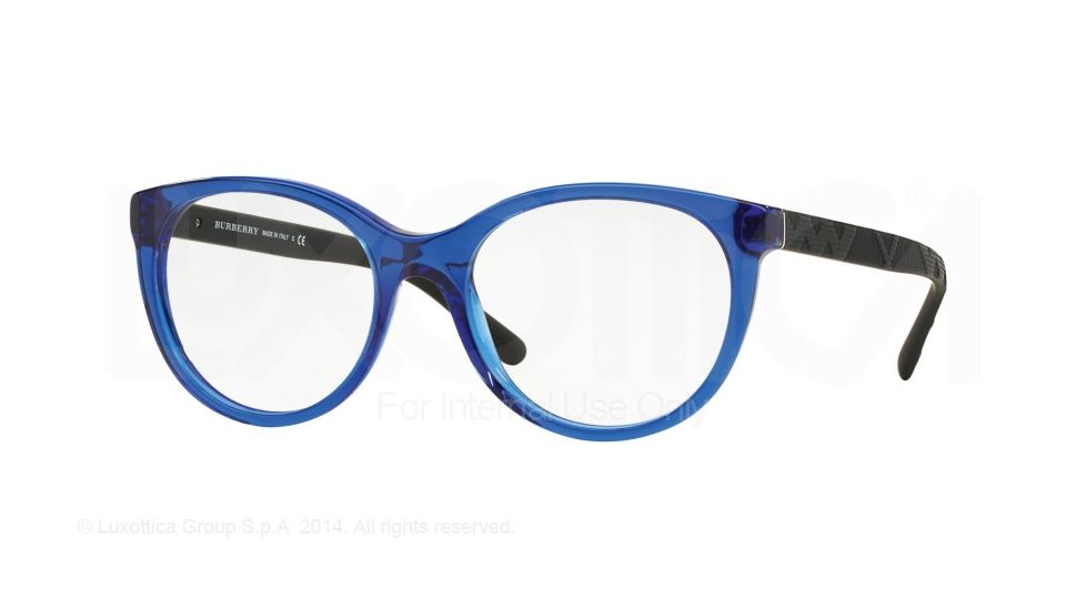 Burberry BE2176 Progressive Prescription Eyeglasses 3497-51 - Blue Frame