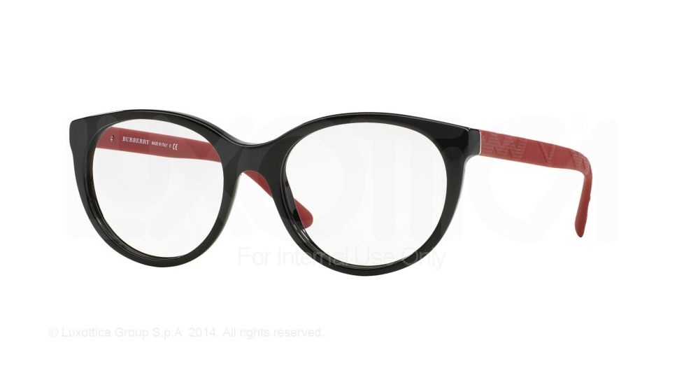 Burberry BE2176 Progressive Prescription Eyeglasses 3498-51 - Black Frame