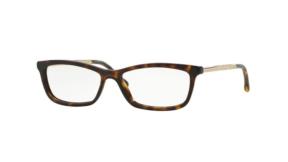 Burberry BE2190 Single Vision Prescription Eyeglasses 3002-52 - Dark Havana Frame