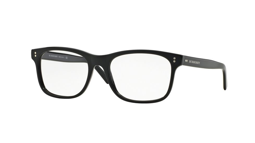 Burberry BE2196 Single Vision Prescription Eyeglasses 3001-53 - Black Frame
