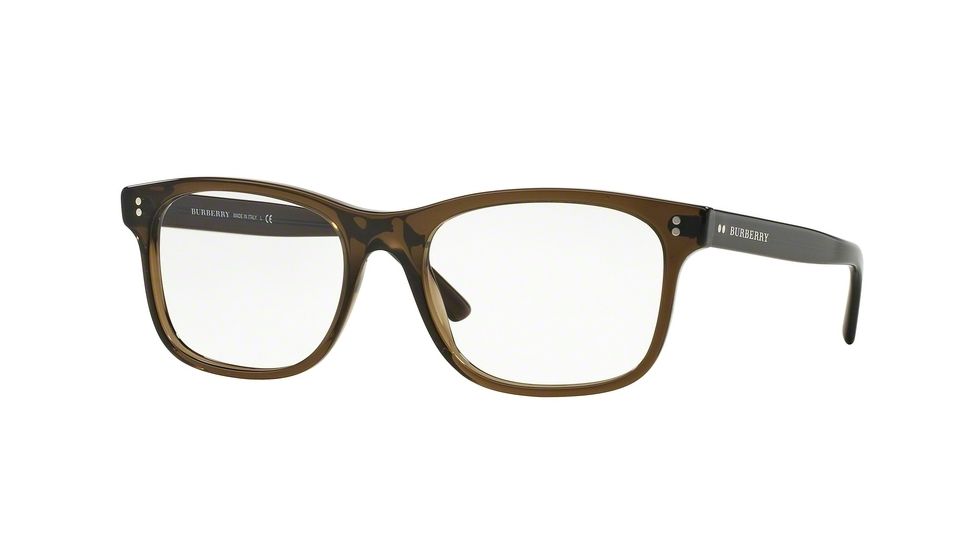 Burberry BE2196 Single Vision Prescription Eyeglasses 3010-55 - Olive Green Frame