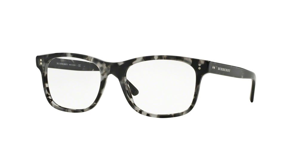 Burberry BE2196 Single Vision Prescription Eyeglasses 3533-53 - Grey Havana Frame