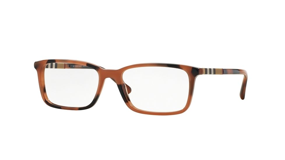Burberry BE2199F Progressive Prescription Eyeglasses 3518-55 - Spotted Amber Frame