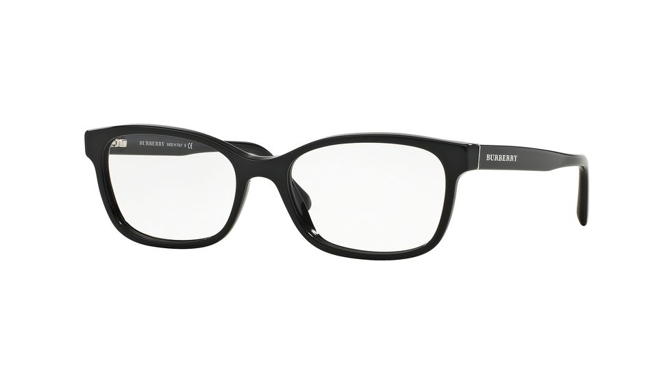 Burberry BE2201F Single Vision Prescription Eyeglasses 3001-54 - Black Frame