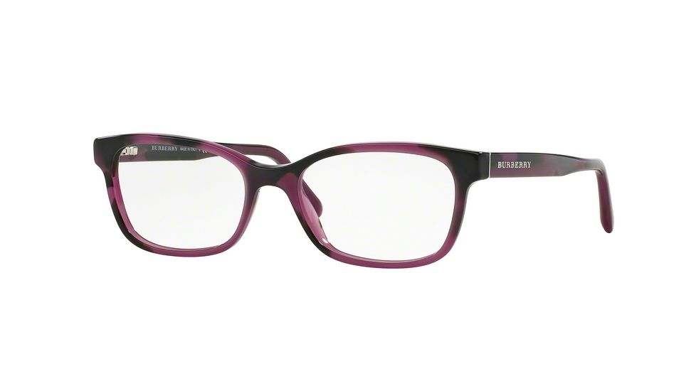 Burberry BE2201F Single Vision Prescription Eyeglasses 3519-54 - Spotted Violet Frame