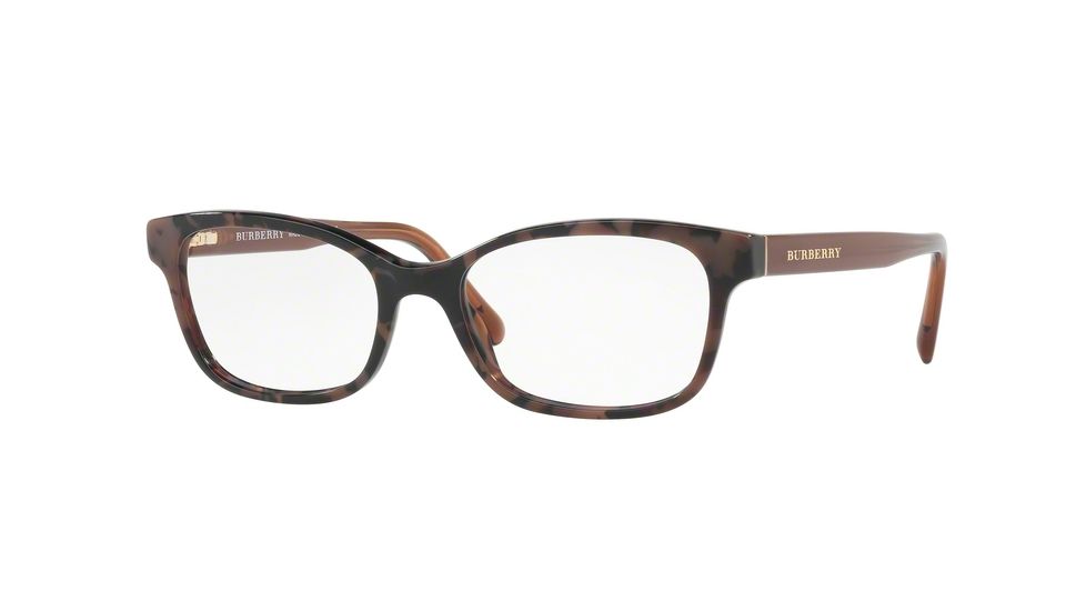 Burberry BE2201F Single Vision Prescription Eyeglasses 3648-54 - Spotted Brown Frame