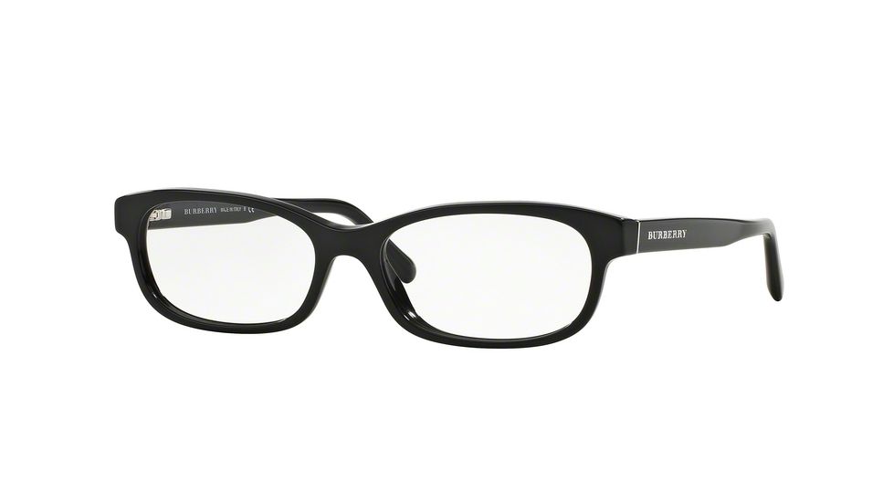 Burberry BE2202F Single Vision Prescription Eyeglasses 3001-54 - Black Frame