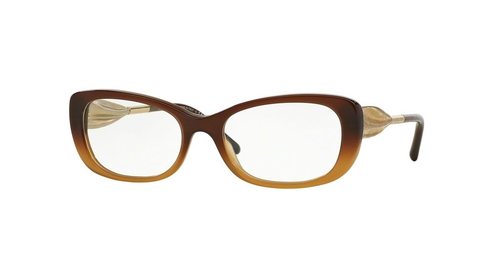 Burberry BE2203 Bifocal Prescription Eyeglasses 3369-52 - Brown Gradient Hazelnut Frame