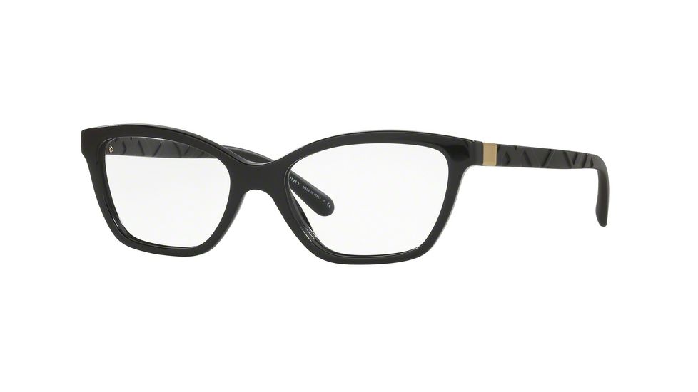 Burberry BE2221 Single Vision Prescription Eyeglasses 3001-51 - Black Frame