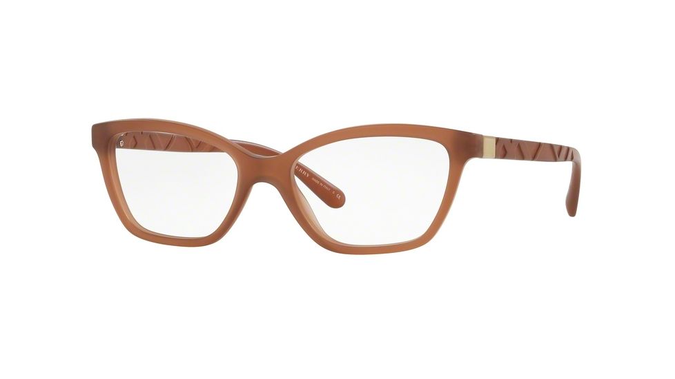 Burberry BE2221 Single Vision Prescription Eyeglasses 3575-51 - Matte Brown Frame