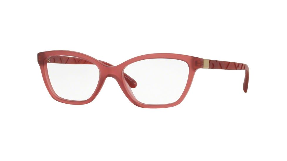 Burberry BE2221 Single Vision Prescription Eyeglasses 3576-51 - Matte Red Frame