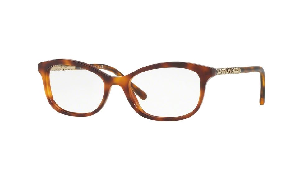 Burberry BE2231F Progressive Prescription Eyeglasses 3316-54 - Light Havana Frame