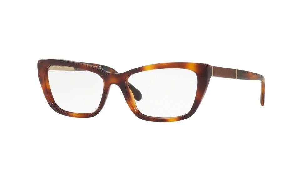 Burberry BE2236F Progressive Prescription Eyeglasses 3316-54 - Light Havana Frame