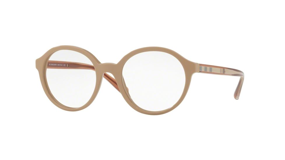 Burberry BE2254 Single Vision Prescription Eyeglasses 3281-49 - Beige Frame