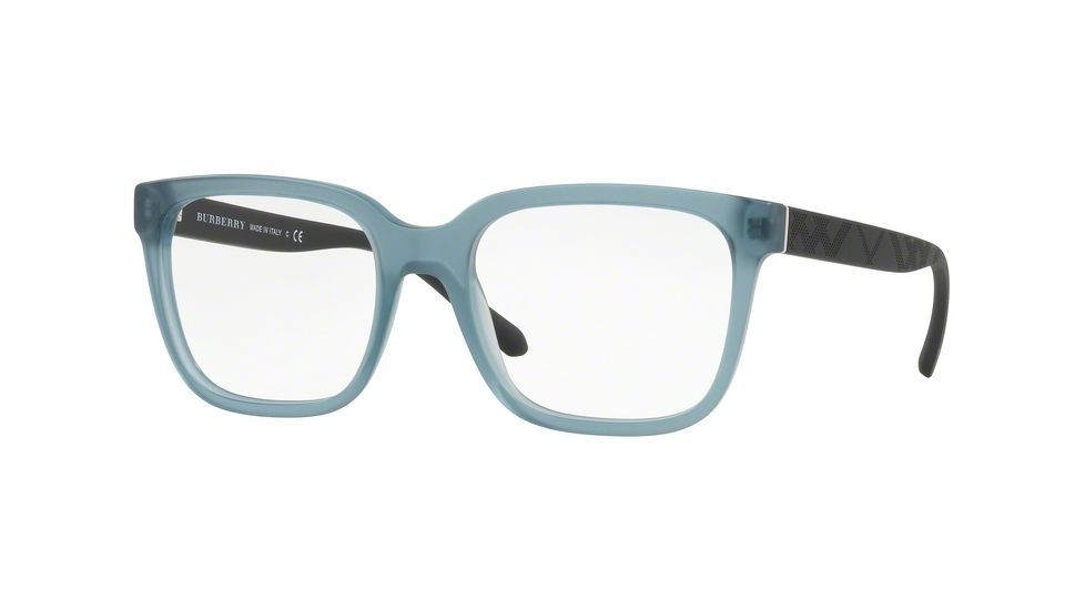 Burberry BE2262F Single Vision Prescription Eyeglasses 3699-55 - Matte Blue Frame
