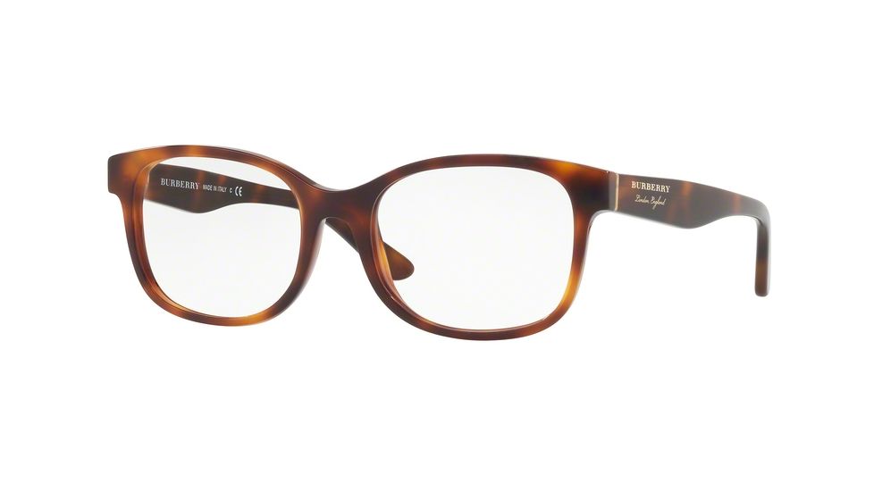 Burberry BE2263F Progressive Prescription Eyeglasses 3316-53 - Light Havana Frame
