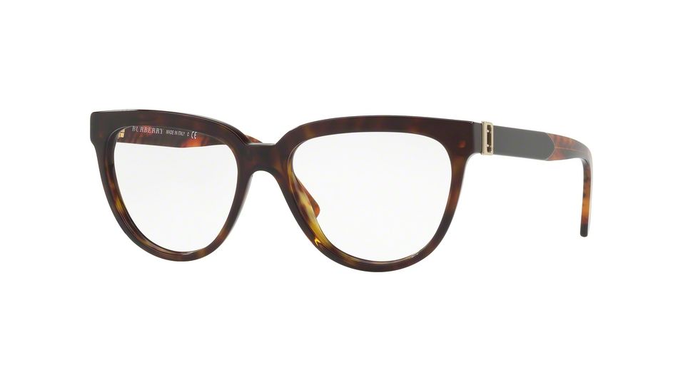 Burberry BE2268 Single Vision Prescription Eyeglasses 3681-51 - Dark Havana Frame