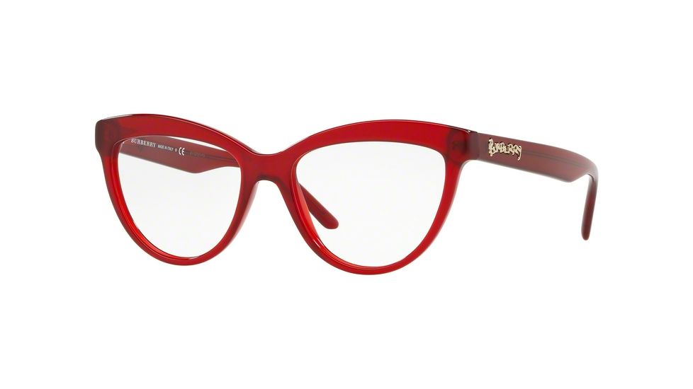 Burberry BE2276 Progressive Prescription Eyeglasses 3495-51 - Red Frame