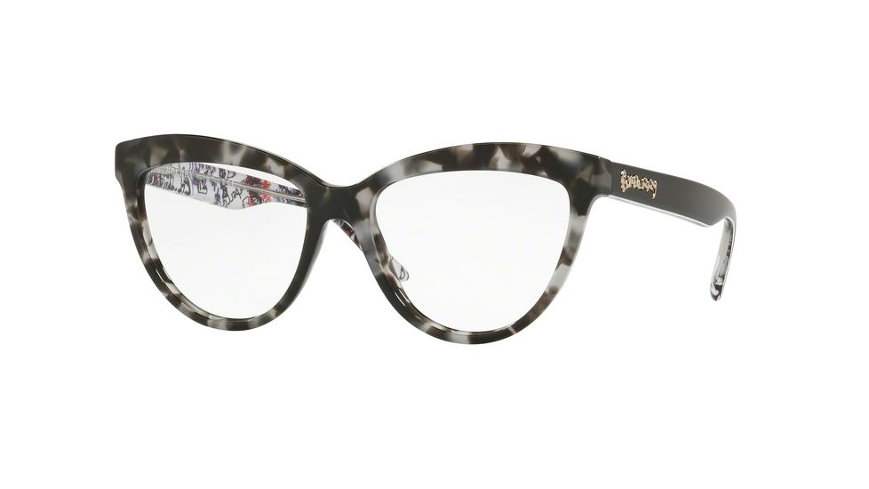 Burberry BE2276 Progressive Prescription Eyeglasses, 51mm, Grey Havana, BE2276-3722-51-PRO