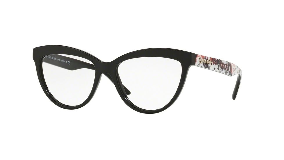 Burberry BE2276 Progressive Prescription Eyeglasses 3723-51 - Black Frame