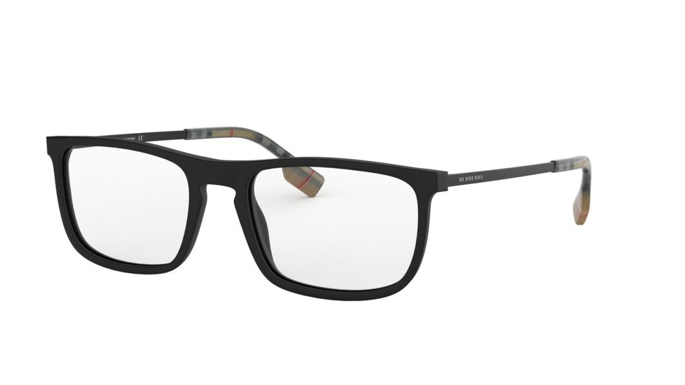 Burberry BE2288 Progressive Prescription Eyeglasses, 53mm, Matte Black, BE2288-3464-53-PRO