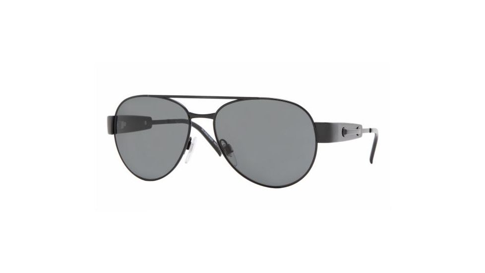 Burberry BE3030 SV Prescription Sunglasses - Shiny Black Frame w/ 56 mm Diameter Lenses, 100187-5615