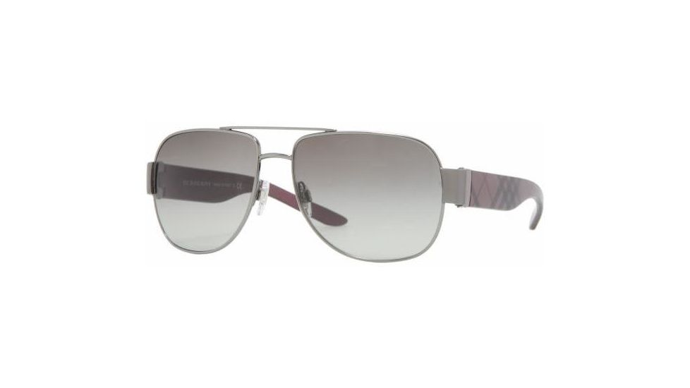 Burberry BE3042 Progressive Sunglasses - Gunmetal Gray Gradient Frame / 57 mm Prescription Lenses, 100311-5715