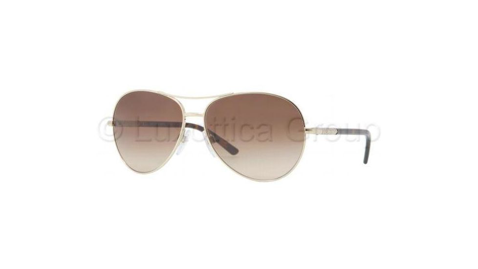 Burberry BE3053 Single Vision Prescription Sunglasses BE3053-100213-5713 - Frame Color Light Gold, Lens Diameter 57 mm