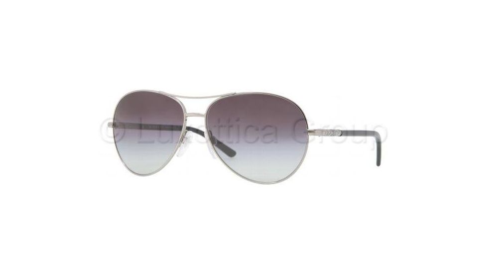 Burberry BE3053 Single Vision Prescription Sunglasses BE3053-10068G-5713 - Lens Diameter 57 mm, Frame Color Metal