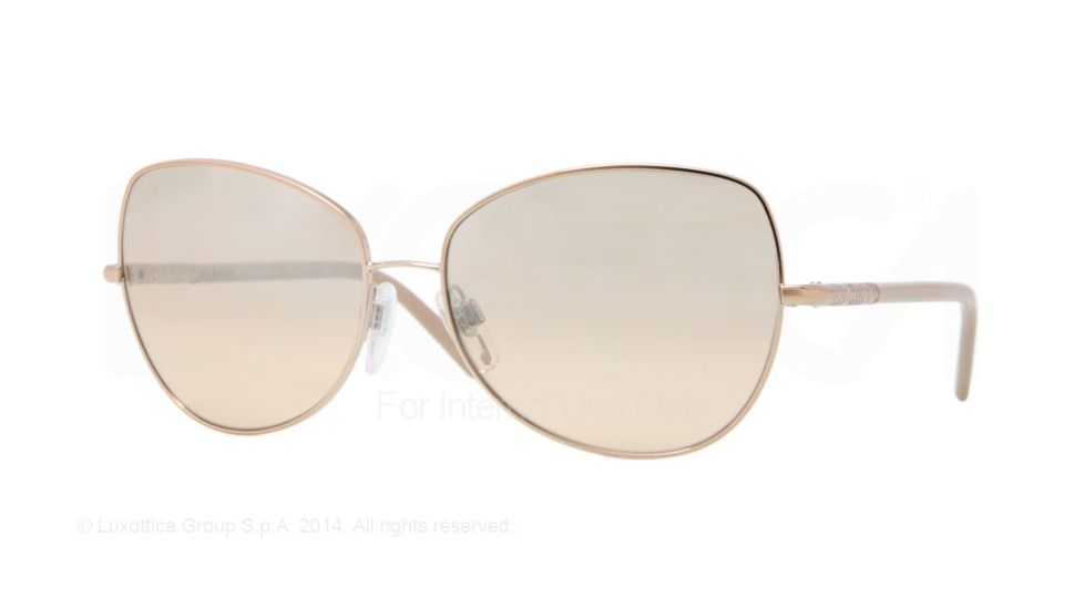 Burberry BE3054 Single Vision Prescription Sunglasses BE3054-11293D-58 - Lens Diameter 58 mm, Frame Color Rose Gold