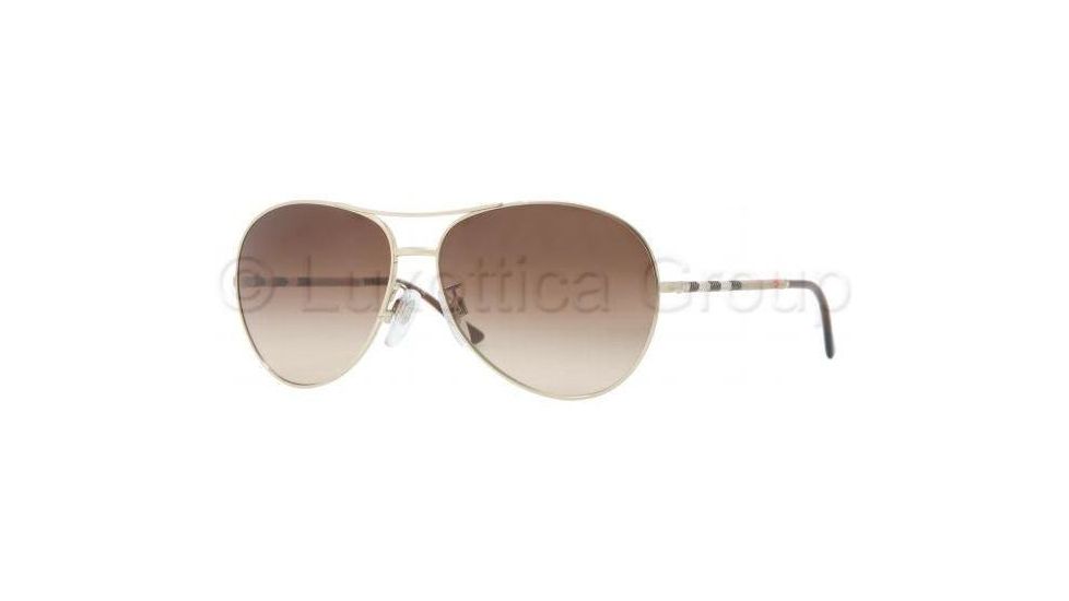 Burberry BE3056 Progressive Prescription Sunglasses BE3056-100213-5713 - Frame Color Pale Gold, Lens Diameter 57 mm
