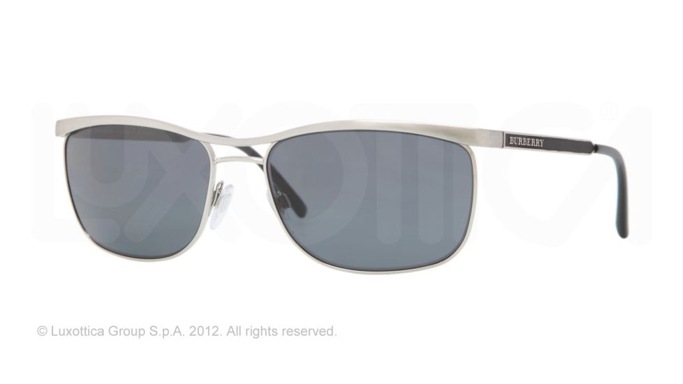 Burberry BE3065 Progressive Prescription Sunglasses BE3065-116681-58 - Lens Diameter 58 mm, Frame Color Brushed Silver