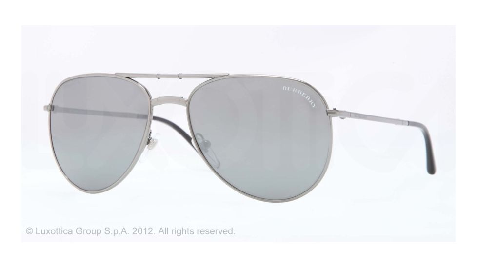 Burberry BE3071 Single Vision Prescription Sunglasses BE3071-10036G-57 - Lens Diameter 57 mm, Lens Diameter 57 mm, Frame Color Gunmetal