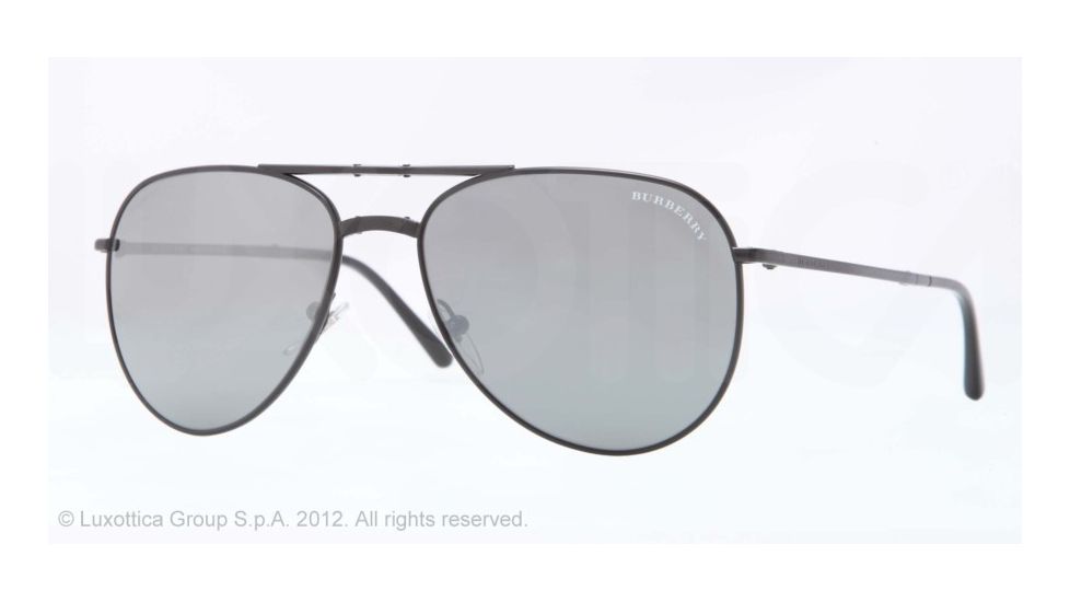 Burberry BE3071 Single Vision Prescription Sunglasses BE3071-10076G-57 - Lens Diameter 57 mm, Lens Diameter 57 mm, Frame Color Matte Black