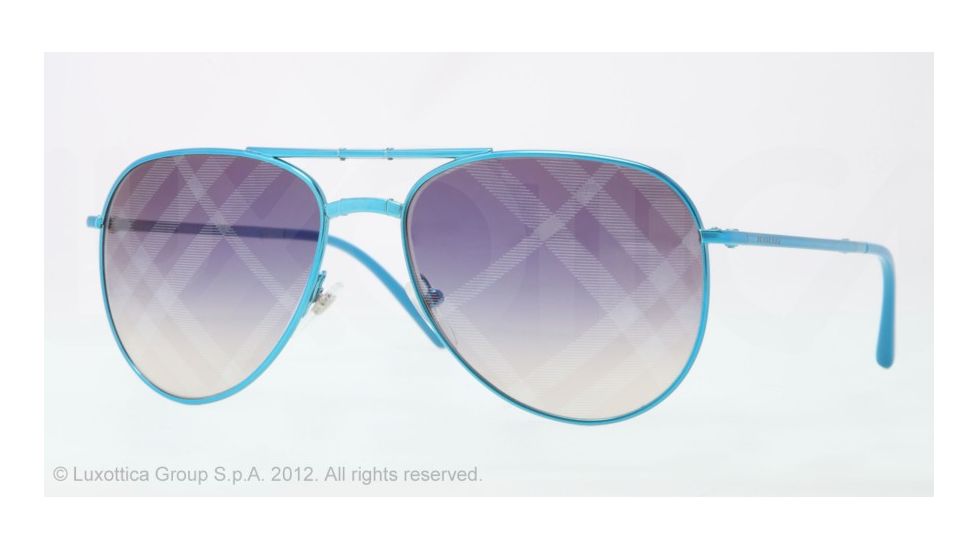 Burberry BE3071 Single Vision Prescription Sunglasses BE3071-1176B2-57 - Lens Diameter 57 mm, Lens Diameter 57 mm, Frame Color Blue