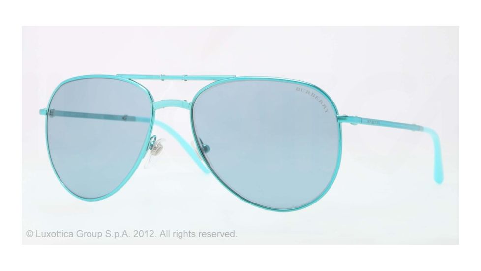 Burberry BE3071 Single Vision Prescription Sunglasses BE3071-117980-57 - Lens Diameter 57 mm, Lens Diameter 57 mm, Frame Color Turquoise