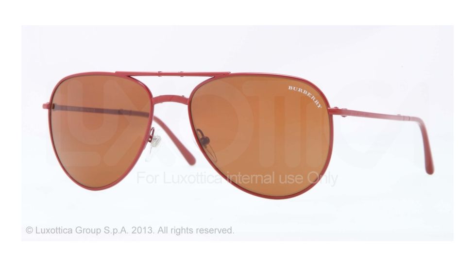 Burberry BE3071 Single Vision Prescription Sunglasses BE3071-119773-57 - Lens Diameter 57 mm, Frame Color Red
