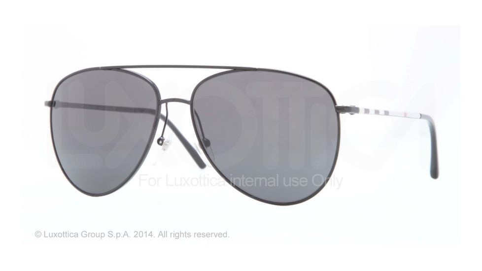 Burberry BE3072 Single Vision Prescription Sunglasses BE3072-120287-57 - Lens Diameter 57 mm, Frame Color Black