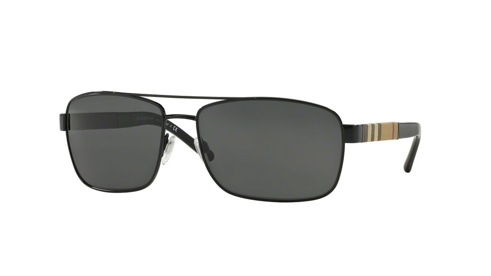 Burberry BE3081 Progressive Prescription Sunglasses BE3081-100187-63 - Lens Diameter 63 mm, Frame Color Black