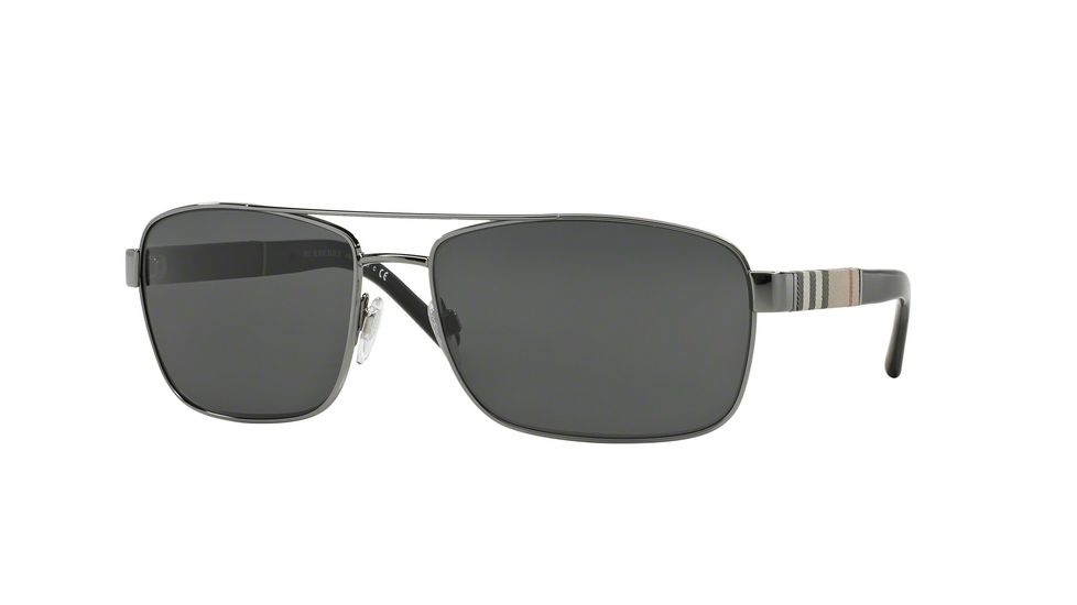 Burberry BE3081 Progressive Prescription Sunglasses BE3081-100387-63 - Lens Diameter 63 mm, Frame Color Gunmetal