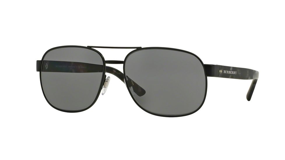 Burberry BE3083 Single Vision Prescription Sunglasses BE3083-1007T8-59 - Lens Diameter 59 mm, Frame Color Matte Black